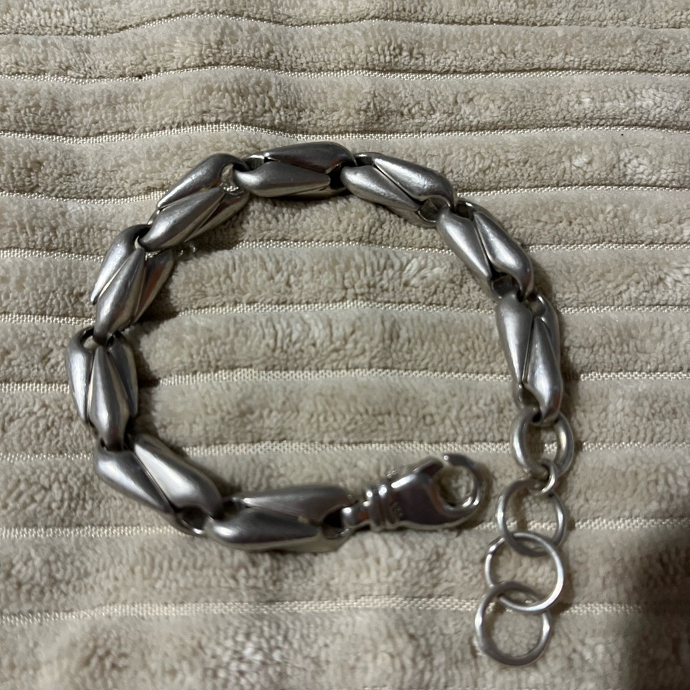 Unique And Solid Sterling Silver Bracelet - image 1